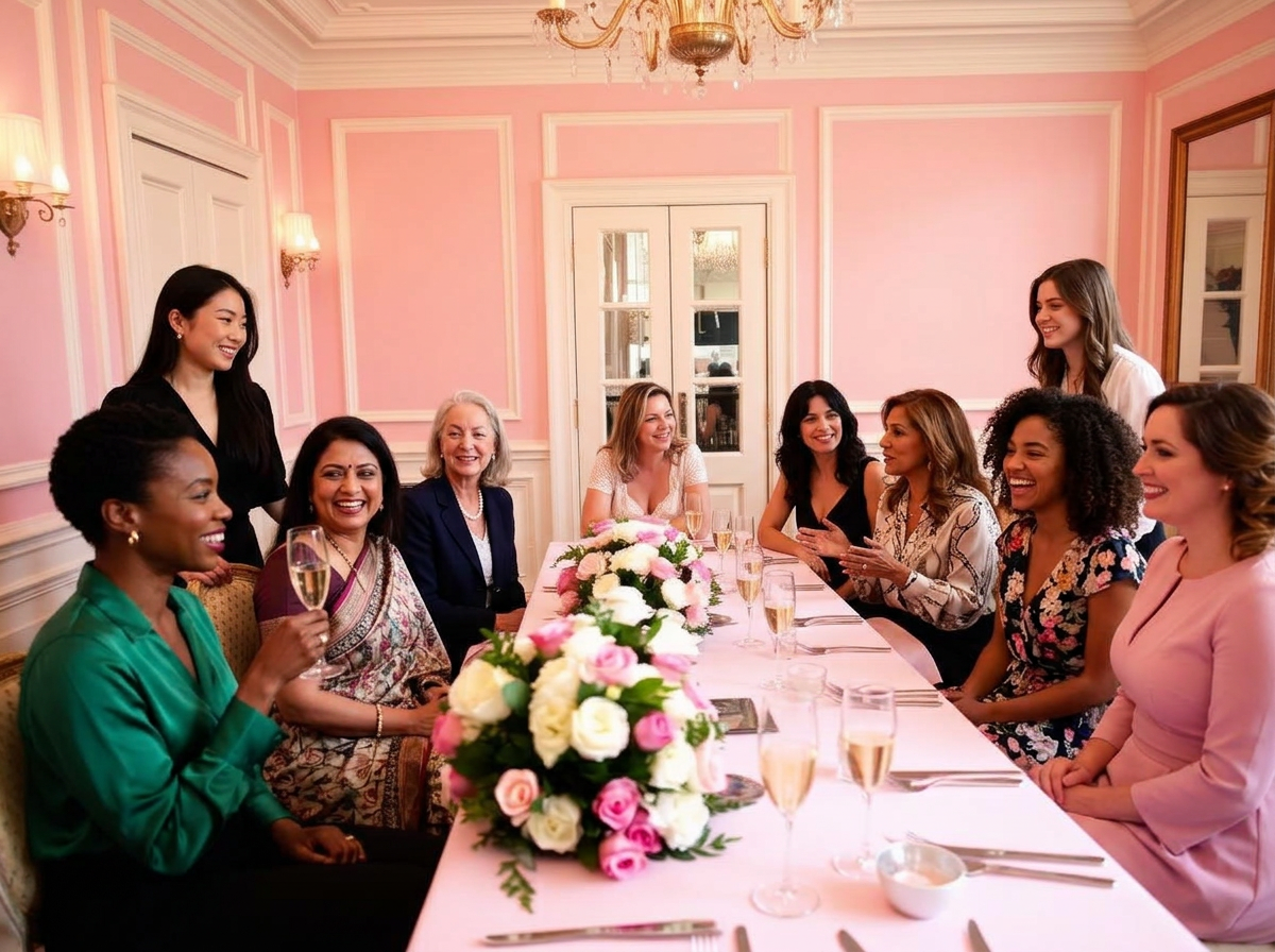 A bridal shower celebration in the tea room